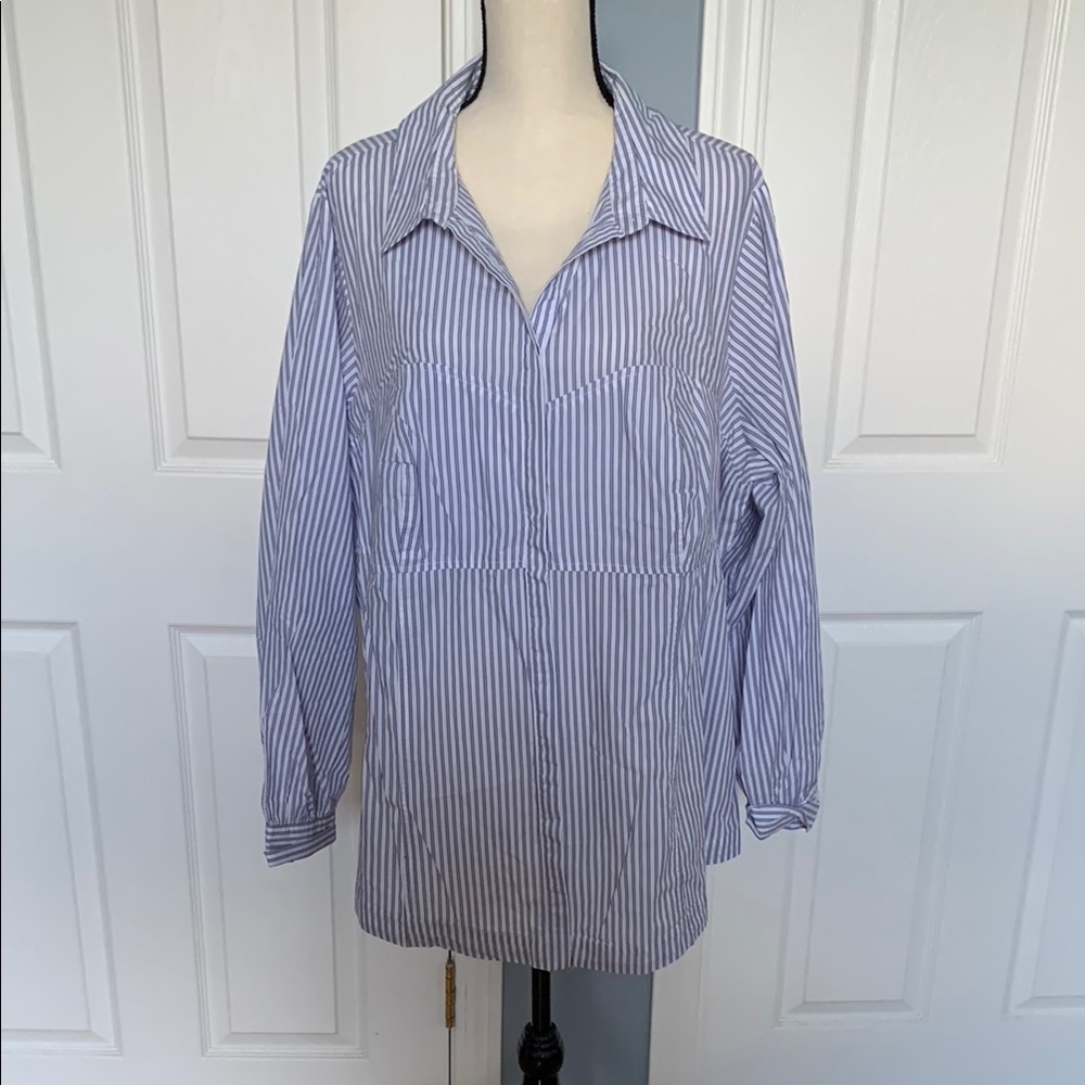 💫ANTHROPOLOGIE MAEVE STRIPED CORSET BLOUSE💫 - Picture 2 of 12
